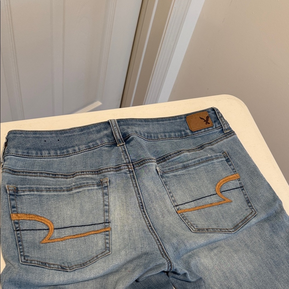 Grunge AE Super Stretch Artist Flare Distressed with Patched behind holes 14 - Picture 8 of 11